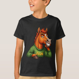 Grappige Mannen Maan Paard Feestelijk Cartoon 1 T-shirt