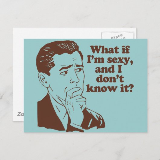 Grappige Mannen Retro Style Humor Briefkaart (Voorkant / Achterkant)