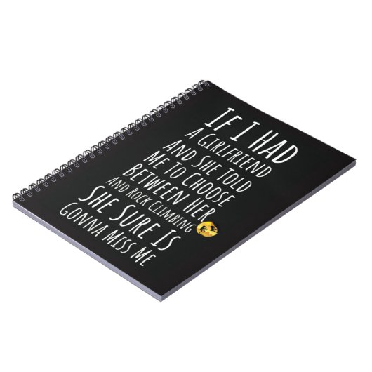 Grappige Mannen Rock Klimmen Geschenken Bouldering Notitieboek (Linkerzijde)