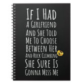 Grappige Mannen Rock Klimmen Geschenken Bouldering Notitieboek (Voorkant)