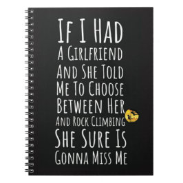 Grappige Mannen Rock Klimmen Geschenken Bouldering Notitieboek