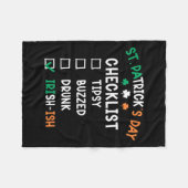 Grappige Mannen St Patricks Day Drink 1 Fleece Deken (Voorkant (Horizontaal))