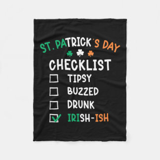 Grappige Mannen St Patricks Day Drink 1 Fleece Deken