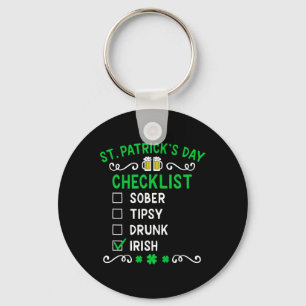 Grappige Mannen St Patricks Day Drink Sleutelhanger