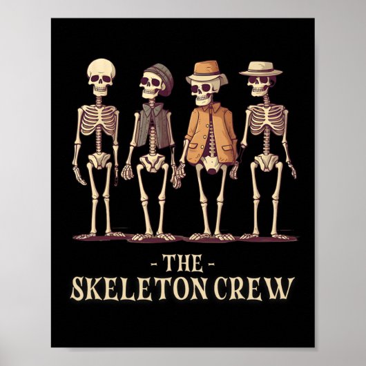 Grappige Mannen van Halloween Skeleton Crew Poster (Voorkant)