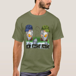 grappige mannen voor biergnomen - visserij t-shirt