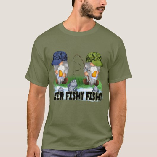 grappige mannen voor biergnomen - visserij t-shirt (Voorkant)