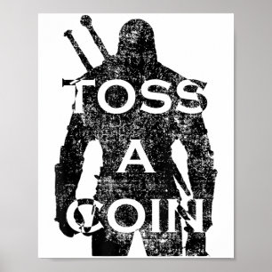 Grappige Mannen vrouwen gooien een munt naar je Poster