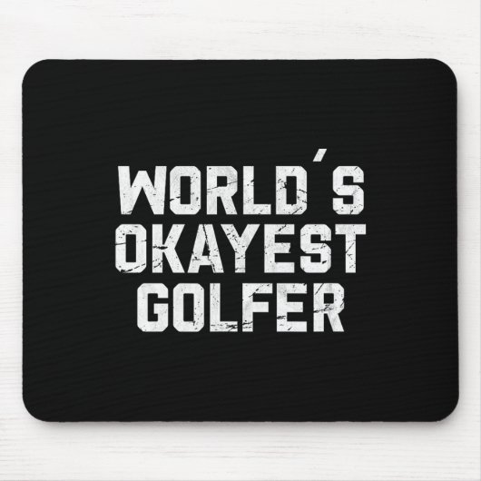 Grappige Mannen Werelds Oké Golfspeler Golf Muismat (Voorkant)