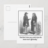Grappige Mansplainende Schoonmaak Ansichtkaart Briefkaart (Voorkant / Achterkant)