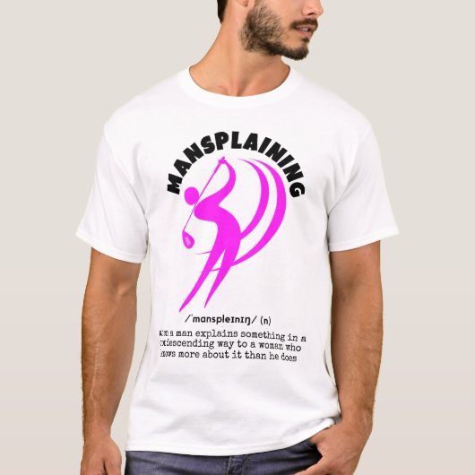 Grappige MANSPLAINING Golf T-shirt (Voorkant)