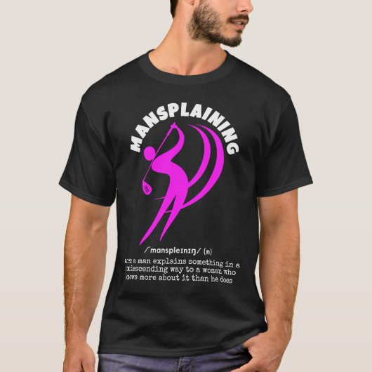 Grappige MANSPLAINING Golf T-shirt (Voorkant)