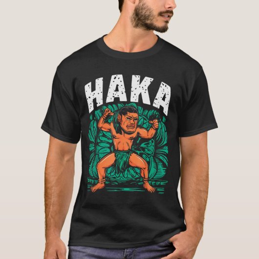 Grappige Maori-dans Haka-dans cultuur outfit  T-shirt (Voorkant)