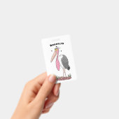 Grappige maraboe ooievaar cartoon badge (Handheld)