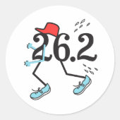 Grappige Marathon 26.2 Runner-thema Stickers (Voorkant)