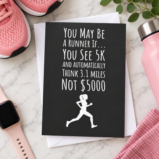 Grappige Marathon Hardloop Kaarten Humor Fitness H