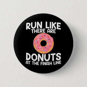 Grappige Marathon Running Donut Half Marathon Ronde Button 5,7 Cm