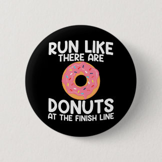 Grappige Marathon Running Donut Half Marathon Ronde Button 5,7 Cm