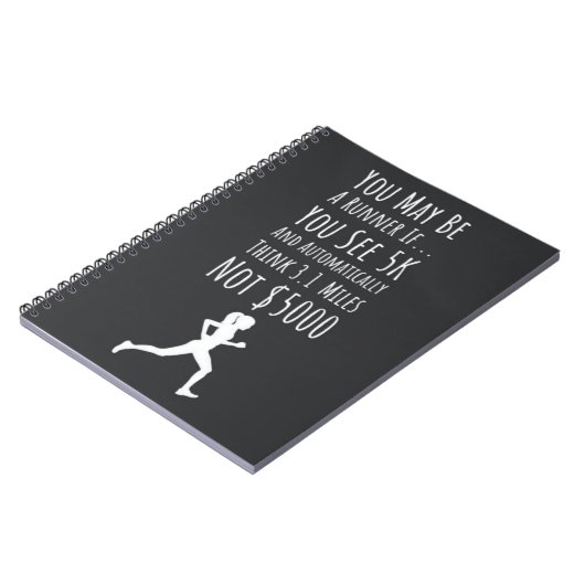 Grappige Marathon Running Gifts Quote Gezegde Runn Notitieboek (Linkerzijde)