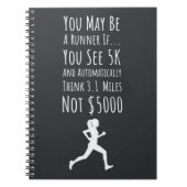 Grappige Marathon Running Gifts Quote Gezegde Runn Notitieboek (Voorkant)