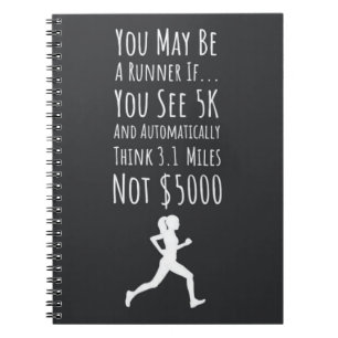 Grappige Marathon Running Gifts Quote Gezegde Runn Notitieboek