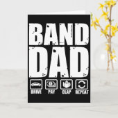 Grappige Marcherende Band Vader Vader Humor Vaderd Kaart (Gele Bloem)
