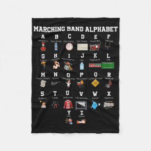 Grappige Marching Band Alfabet Band Kamp Student C Fleece Deken