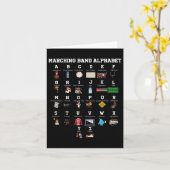 Grappige Marching Band Alphabet Band Camp Student Kaart (Gele Bloem)