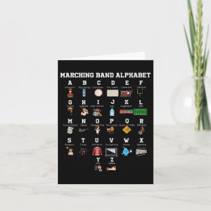 Grappige Marching Band Alphabet Band Camp Student  Kaart