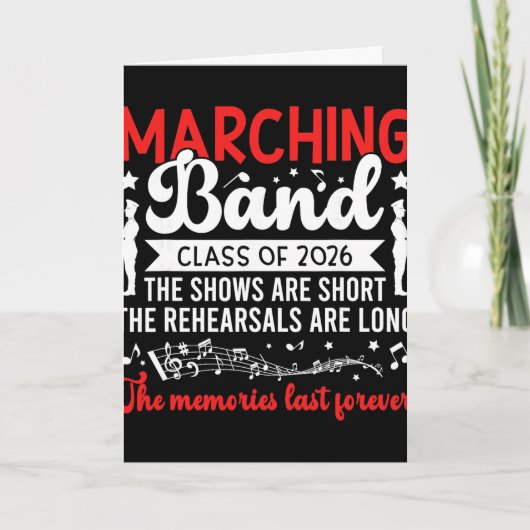 Grappige Marching Band Senior 2026 Cl Van 2026 Kaart (Voorkant)