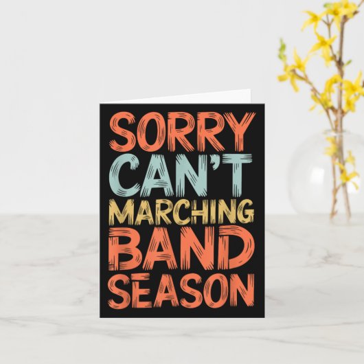 Grappige marching band Sorry dat ik het niet kan h Kaart (Gele Bloem)