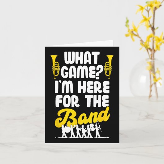 Grappige Marching Band Welk spel ik ben hier voor  Kaart (Gele Bloem)