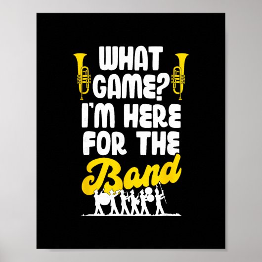 Grappige Marching Nd Wat Game Ik Ben Gewoon Hier V Poster (Voorkant)
