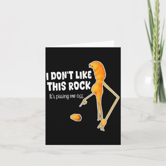 Grappige Marcus The Worm Meme Deze Rock Bevalt Me Kaart (Voorkant)