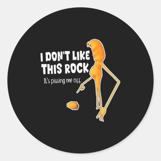 Grappige Marcus The Worm Meme Ik Hou Niet Van Deze Ronde Sticker (Voorkant)