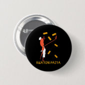 Grappige Marcus The Worm Rigatoni Pasta Ronde Button 5,7 Cm (Voorkant /achterkant)