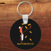 Grappige Marcus The Worm Rigatoni Pasta Sleutelhanger (Voorkant)