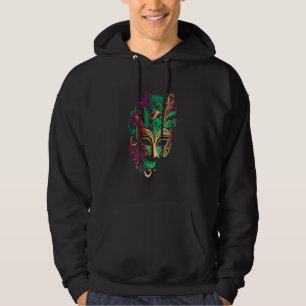 Grappige Mardi Gras-carnavalsoptocht met kralenfee Hoodie