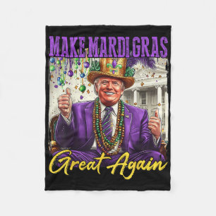 Grappige Mardi Gras Donald Trump Mardi Gras Amerik Fleece Deken