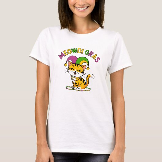Grappige Mardi Gras-feeststemming T-shirt (Voorkant)