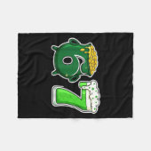 Grappige Mardi Gras Gans Alligator Rivierkreeft Ca Fleece Deken (Voorkant (Horizontaal))