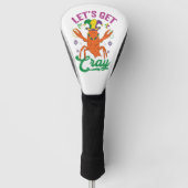 Grappige Mardi Gras Laten we gek doen Kreeft Cadea Golfheadcover (Voorkant)