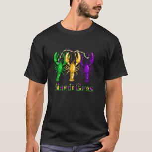Grappige Mardi Gras-optocht outfit kreeft mannen v T-shirt