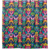 Grappige Mardi Gras viering Douchegordijn (Voorkant)