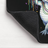 Grappige Mardigator Mardi Gras Alligator Dancing C Muismat (Hoek)