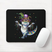 Grappige Mardigator Mardi Gras Alligator Dancing C Muismat (Met muis)
