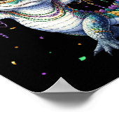 Grappige Mardigator Mardi Gras Alligator Dancing C Poster (Hoek)