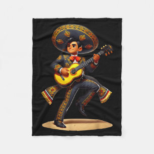 Grappige Mariachi Hoed Cinco De Mayo Gitaar Mannen Fleece Deken