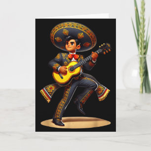Grappige Mariachi Hoed Cinco De Mayo Gitaar Mannen Kaart