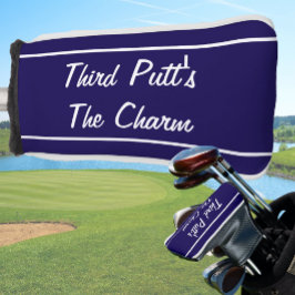 Grappige marine blauwe derde putt is de charme Put Golfheadcover